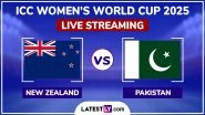 New Zealand Women vs Pakistan Women Free Live Streaming Online of ICC Women&rsquo;s Cricket World Cup 2025: How To Watch NZ-W vs PAK-W CWC Match Free Live Telecast in India?