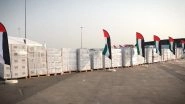 Operation Chivalrous Knight 3: UAE Humanitarian Ship Sails to Gaza Strip Carrying 7,200 Tonnes of Aid (Watch Video)