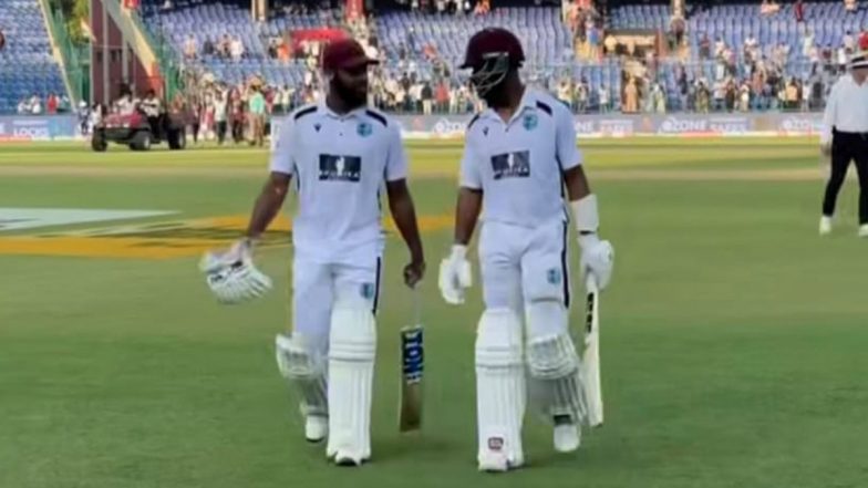 IND vs WI 2nd Test 2025: West Indies Close In on India With 177-Run Stand Between John Campbell and Shai Hope