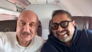 Anupam Kher Reunites With &lsquo;Dearest Friend&rsquo; Shankar Mahadevan Mid-Flight, Says &lsquo;Love His Positive Energy&rsquo; (Watch Video)