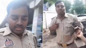 Kanpur: Woman Confronts and Drags Cop Who Tried To Harass Her in Public to Police Station, Accused Suspended After Video Goes Viral