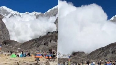 Avalanche in Nepal: Climbers Watch in Horror As Massive Avalanche Sweeps Annapurna I (Watch Video)