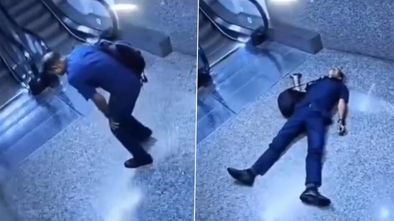 Sudden Death Caught on Camera: Delhi Police ASI Collapses, Dies of Heart Attack in Tis Hazari Court Complex; Disturbing Video Surfaces