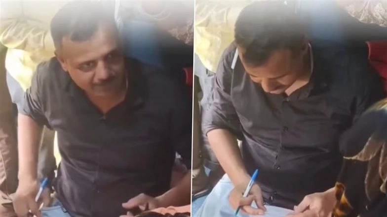 Fake TTE Nabbed on Jhelum Express: Man Caught on Camera Duping Passengers for Seats, Arrested by GRP in Gwalior After Video Goes Viral
