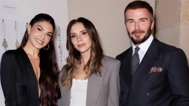 Paris Fashion Week 2025: Jacqueline Fernandez Steals the Spotlight, Shares Warm Hug With David Beckham As Victoria Beckham Praises Her Stunning All-Black Look (Watch Video)