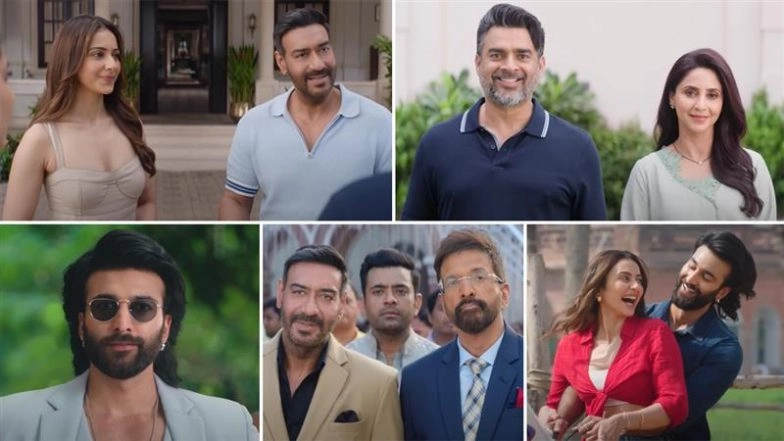 ‘De De Pyaar De 2’ Trailer: R Madhavan Plays the Obstacle Between His Daughter Rakul Preet Singh and Ajay Devgn’s Love Story in This Hilarious Age-Gap Romance Sequel (Watch Video)