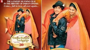 30 Years of Dilwale Dulhania Le Jayenge: Kajol Says ‘Thank U All for Loving It in This Phenomenal Way’ As DDLJ Turns 30 (Watch Video)