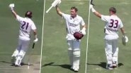 Marnus Labuschagne Returns To Form Ahead of Ashes 2025-26, Australian Batter Slams First-Class Hundred During Queensland vs Tasmania Sheffield Shield 2025-26 (Watch Video)