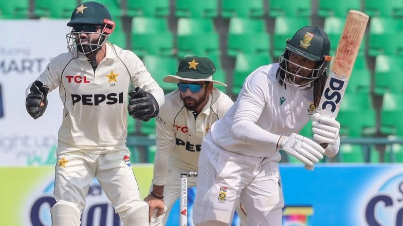 How To Watch PAK vs SA 1st Test 2025 Day 4 Free Live Streaming Online in India? Get Free Telecast Details of Pakistan vs South Africa Cricket Match on TV