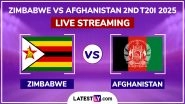 Zimbabwe vs Afghanistan Free Live Streaming Online, 2nd T20I 2025: How To Watch ZIM vs AFG Cricket Match Live Telecast on TV in India?