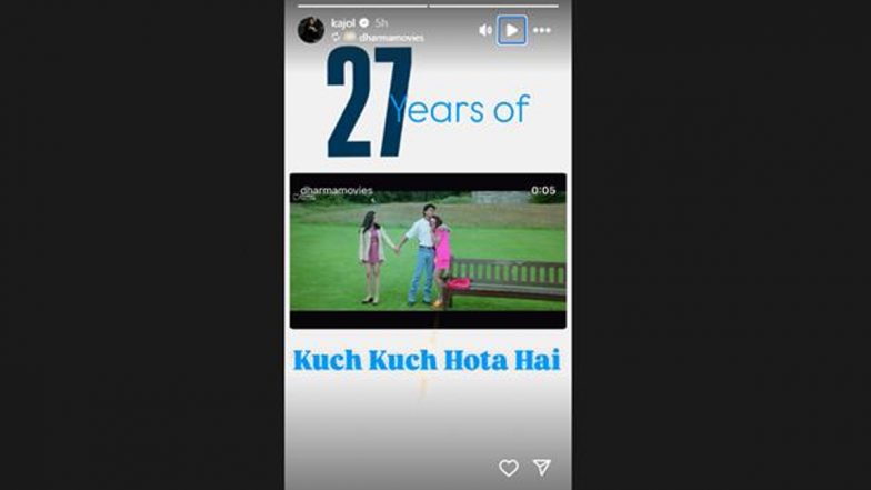 Kajol Celebrates 27 Years of ‘Kuch Kuch Hota Hai’, Shares Video of Memorable Scenes From Movie