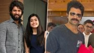 Rashmika Mandanna&rsquo;s Rumoured Fianc&eacute; Vijay Deverakonda Shows Off His Engagement Ring During Sathya Sai Baba Ashram Visit in Puttaparthi With Family (View Pics and Watch Video)
