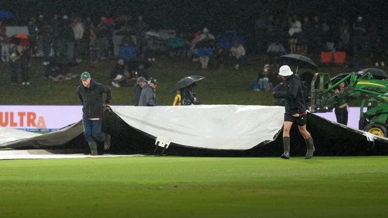 NZ vs AUS 2nd T20I 2025 Match Abandoned Due to Rain After 13 Balls, Aussies Lead Three-Game Chappell–Hadlee Trophy 1-0