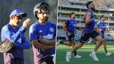 Team India Begin Training in Perth Ahead of IND vs AUS 1st ODI 2025; Virat Kohli, Rohit Sharma, Harshit Rana Attend Session As Head Coach Gautam Gambhir Guides Men in Blue (See Pics)