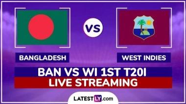 Bangladesh vs West Indies Free Live Streaming Online, 1st T20I 2025: How To Watch BAN vs WI Cricket Match Live Telecast on TV in India?