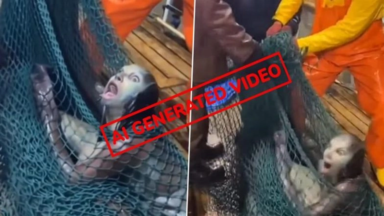 Did Fishermen Really Catch a Strange Alien-Like Creature Near Australia’s Gold Coast? Fact Check Confirms Video Is AI-Generated