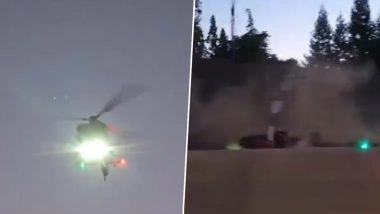 Helicopter Crash in California: Medical Chopper Crashes Onto Sacramento’s Highway 50, Videos Capture Moment of Air Accident
