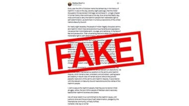 Pakistan PM Shehbaz Sharif Falsely Claims ‘India Annexed Kashmir’, X Community Notes Give Him a History Lesson