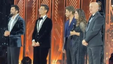 Filmfare Awards 2025: Anupam Kher Gets Nostalgic As He Honours Shah Rukh Khan, Kajol and Karan Johar, Says ’90s Was the Best Time for Cinema, Love, Bonding and Togetherness (Watch Video)