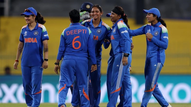 How To Watch IND-W vs SA-W Free Live Streaming Online of ICC Women’s World Cup 2025 Match? Get Telecast Details of India Women vs South Africa Women Cricket Match on TV