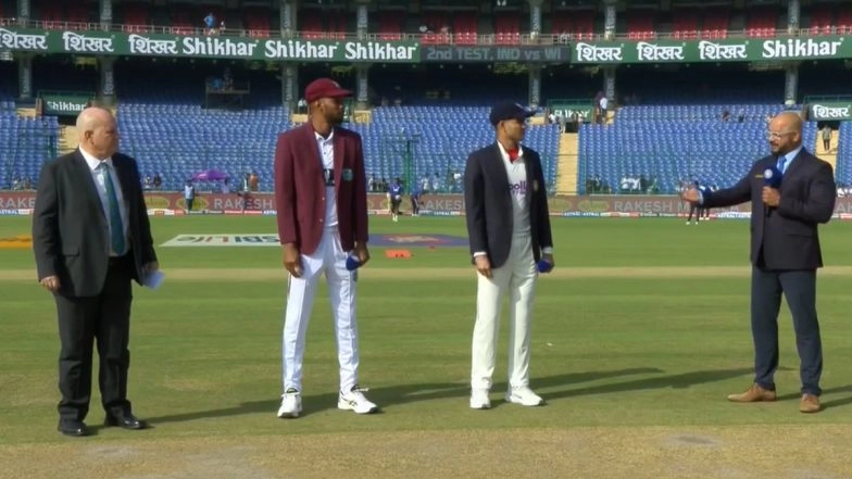 IND vs WI 2nd Test 2025 Toss Report and Playing XI: India Elect To Bat, West Indies Make Two Changes as Tevin Imlach and Anderson Phillip Come In