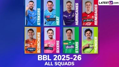 BBL 2025-26 All Squads: Full Players List of All Big Bash League Franchises Ahead of Season 15