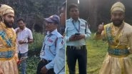 Vasai Fort Viral Video: Stopped Over Photoshoot, Man Dressed As Chhatrapati Shivaji Confronts Hindi-Speaking Security Guard for Not Speaking Marathi in Maharashtra