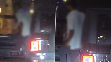 Gurugram: Man Caught on Camera Urinating From Moving Thar in Sadar Bazaar Area; Police Launch Hunt for Suspect After Video Goes Viral