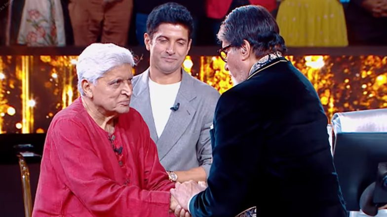 KBC Promo: Amitabh Bachchan Recreates ‘Zanjeer’ Moment With Veteran Screenwriter Javed Akhtar in ‘Kaun Banega Crorepati' (Watch Video)