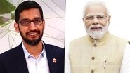 Google CEO Sundar Pichai Speaks to PM Narendra Modi, Shares Details of Google AI Hub, USD 15 Billion Investment in Visakhapatnam