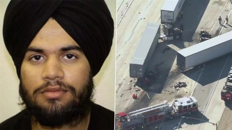 Ontario Crash: ‘Indian’ Truck Driver Jashanpreet Singh, Under the Influence of Drugs, Slams Into Multiple Vehicles on 10 Freeway, Killing 3; Horrific Dashcam Video Surfaces