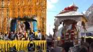 Kedarnath Dham Door Closure Ceremony: Portals of Shri Kedarnath Dham Close for Winter, Baba Kedar&rsquo;s &lsquo;Doli&rsquo; Departs for Omkareshwar Temple in Ukhimath (Watch Videos)