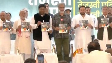 Bihar Assembly Elections 2025: Mahagathbandhan Releases Poll Manifesto, Calls It ‘Bihar Ka Tejashwi Pran’ (Watch Video)