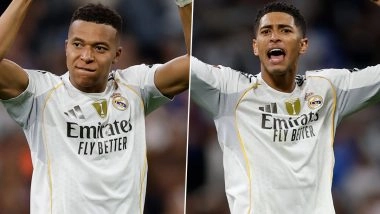Real Madrid 2–1 Barcelona, La Liga 2025–26: Kylian Mbappe and Jude Bellingham Score as Los Blancos Win Drama-Filled El Clasico Thriller (Watch Goal Video Highlights)