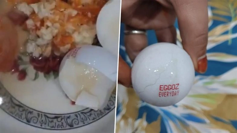 Lucknow: Woman Finds Plastic Inside Eggs Ordered From Blinkit in UP, Video Goes Viral