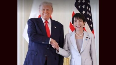 Donald Trump and Sanae Takaichi Hold Meet at Akasaka Palace in Tokyo, Reaffirm Strong US-Japan Ties (See Pic and Videos)
