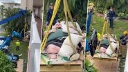 Florida Man Weighing Over 600 Pounds Rescued by Crane After Medical Emergency in West Palm Beach, Video Goes Viral
