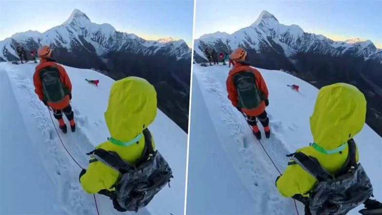 Fatal Selfie! Hiker Falls to Death on Mount Nama in China’s Sichuan After Untying Safety Rope To Click Photos, Tragic Death Caught on Video