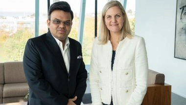 ICC Chairman Jay Shah, IOC President Kirsty Coventry Discuss Road to Los Angeles Olympics 2028 and Return of Cricket to Olympic Games (See Post)