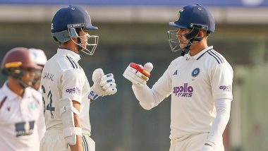 IND vs WI 2nd Test 2025: Yashasvi Jaiswal’s Brilliance Puts India in Commanding Position, Hosts Reach 318/2 Against West Indies at Stumps on Day 1