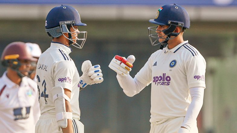 IND vs WI 2nd Test 2025: Yashasvi Jaiswal’s Brilliance Puts India in Commanding Position, Hosts Reach 318/2 Against West Indies at Stumps on Day 1
