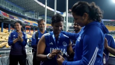IND-W vs PAK-W, ICC Women’s World Cup 2025: Deepti Sharma Gets Best Fielder Medal After India’s Win Over Pakistan (Watch Video)