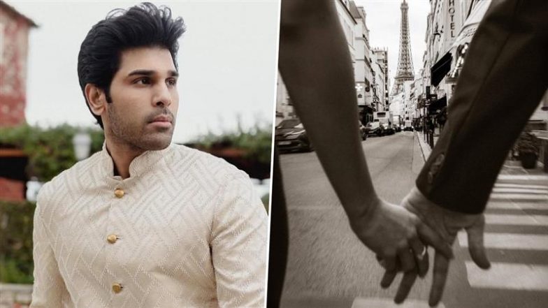 Telugu Actor Allu Sirish Announces Engagement to Nayanika on His Grandfather Allu Ramalingaiah’s Birth Anniversary, Shares Monochromatic Hand-Holding Photo With Fiancée (View Post)
