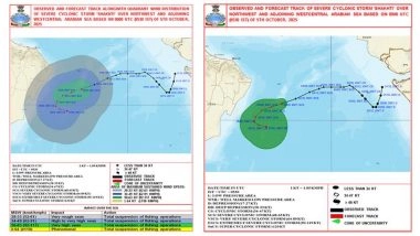 Cyclone Shakhti Live Tracker Map on Windy: Cyclone Shakti Moves West-Southwest, IMD Issues Warning for Maharashtra; Check Real-Time Status Here