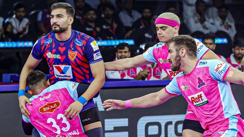 PKL 2025: Ashu Malik Shines As Dabang Delhi Compete Double Over Jaipur Pink Panthers