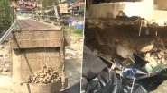 Bridge Collapse in North Bengal: Crucial Bridge Collapses at Pulbazar As Rainfall Cripples Transport in Darjeeling (Watch Video)