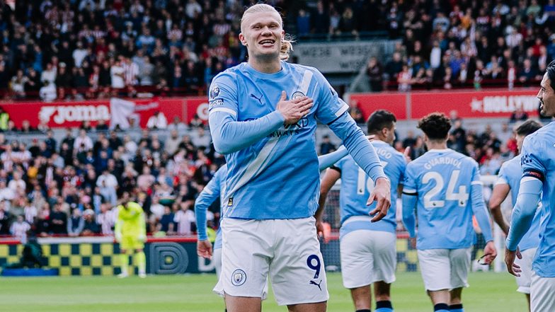 Premier League 2025–26: Erling Haaland’s Strike Guides Manchester City to 1–0 Win Over Brentford (Watch Goal Video Highlights)