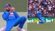 Virat Kohli Catch Video: Watch Star Indian Cricketer's Sharp Grab to Dismiss Matthew Short During IND vs AUS 3rd ODI 2025