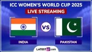 India Women vs Pakistan Women Free Live Streaming Online of ICC Women's Cricket World Cup 2025: How To Watch IND-W vs PAK-W CWC Match Free Live Telecast in India?