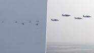 PM Narendra Modi Celebrates Diwali 2025 With Indian Navy Personnel Onboard INS Vikrant, Shares Photos of Spectacular Flypast Featuring Chetak, Dornier, and MiG-29K